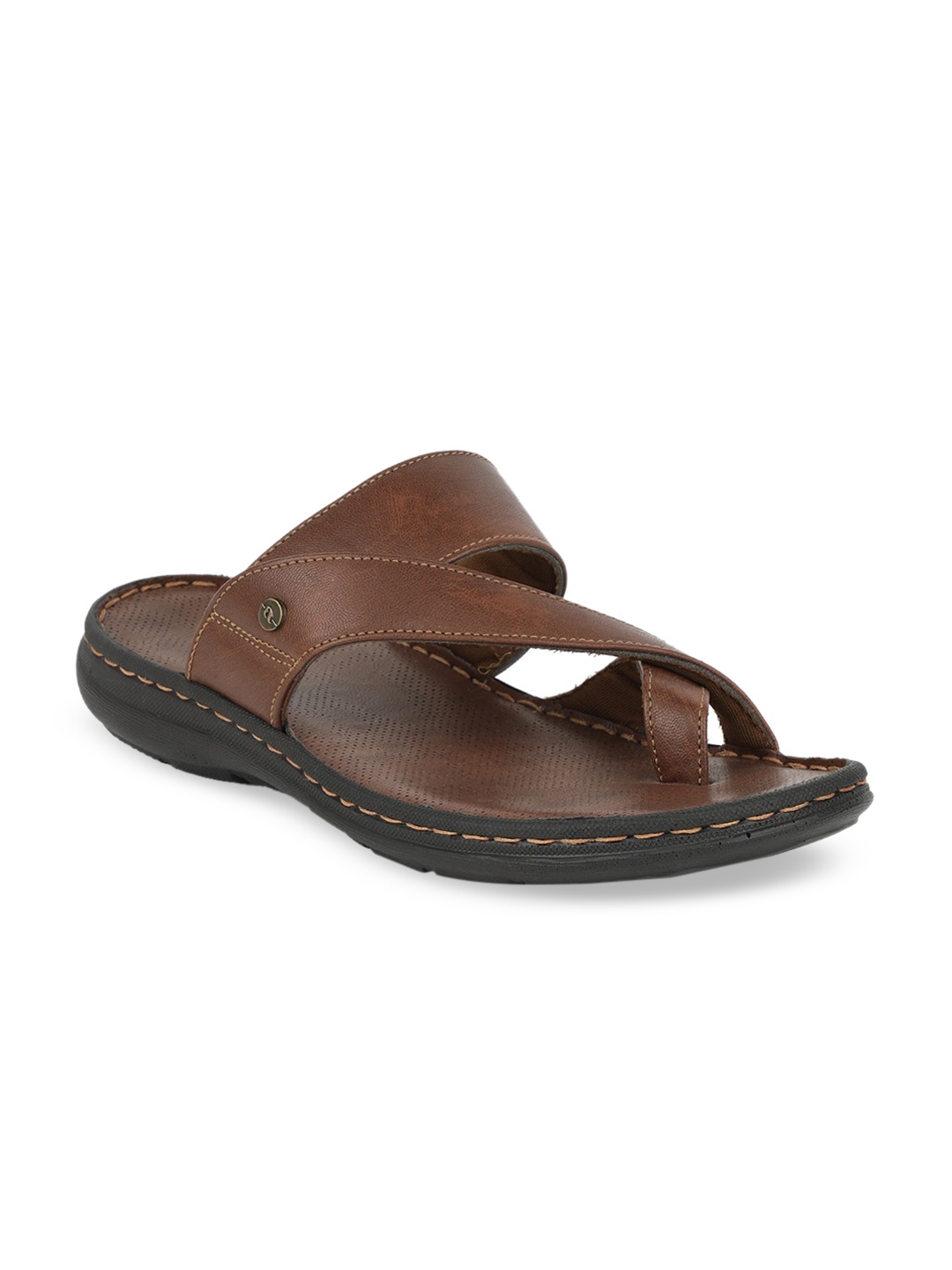 

Bata Men Brown Solid Comfort Sandals