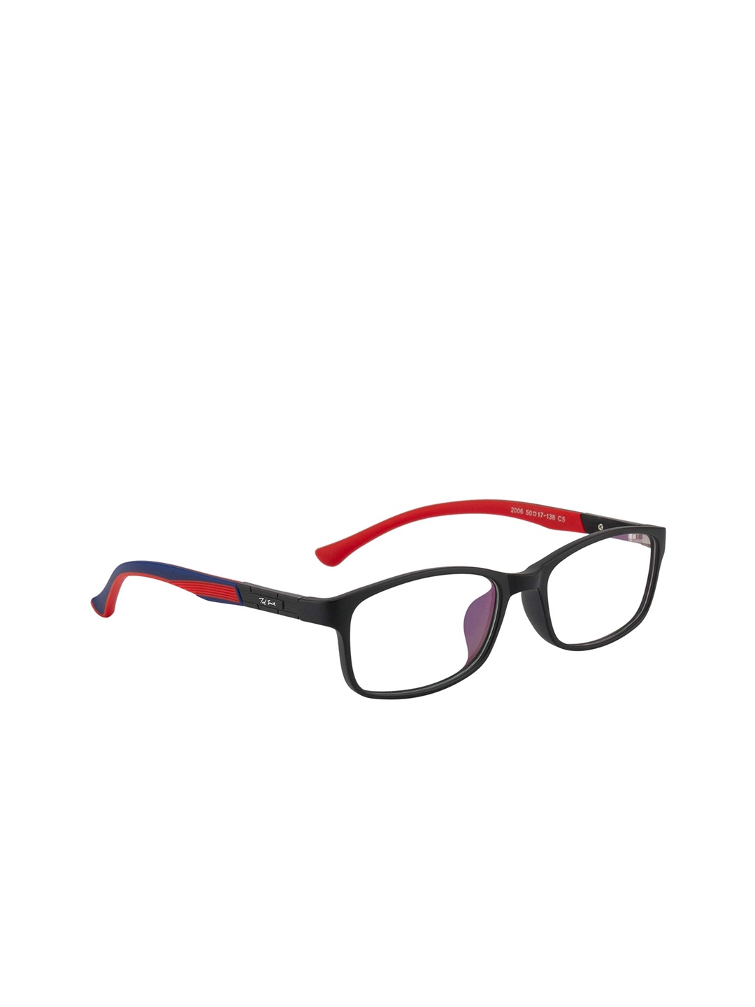 

Ted Smith Unisex Black & Red Solid Full Rim Rectangle Frames