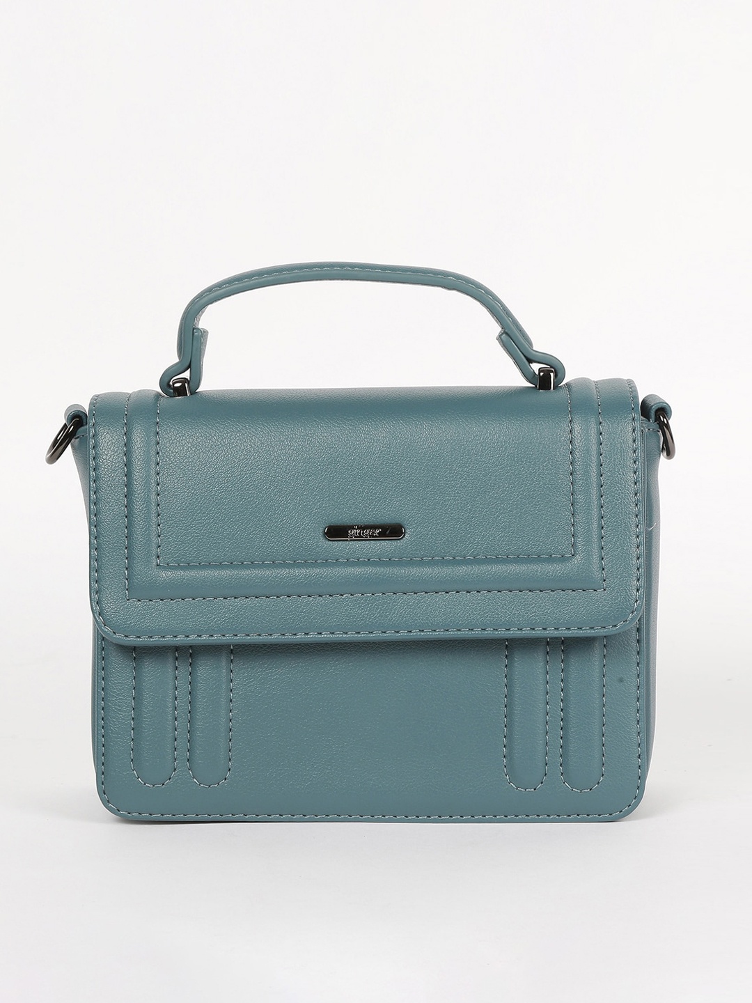 

Ginger by Lifestyle Turquoise Blue Solid Satchel
