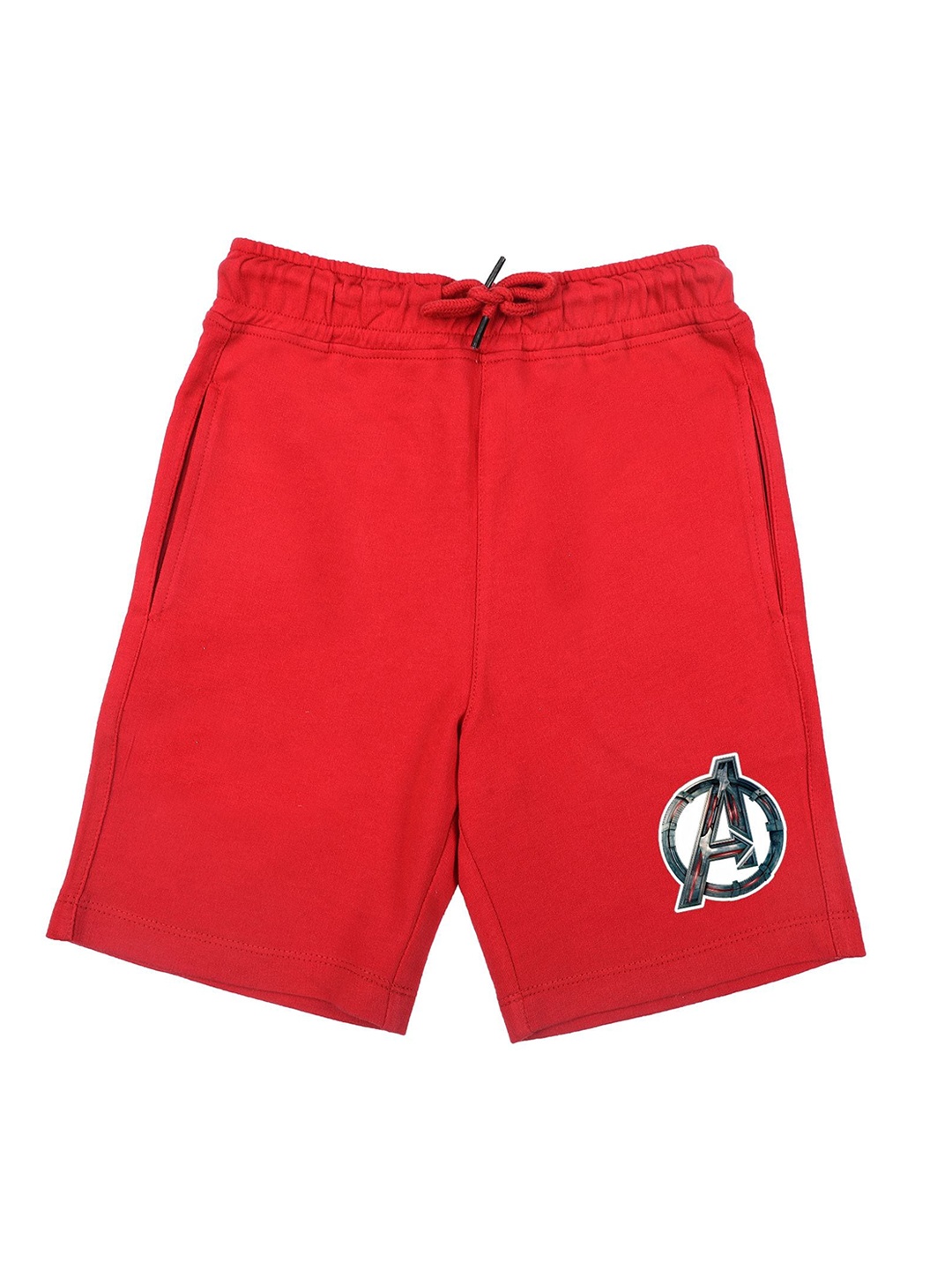 

Marvel by Wear Your Mind Boys Red Solid Regular Shorts