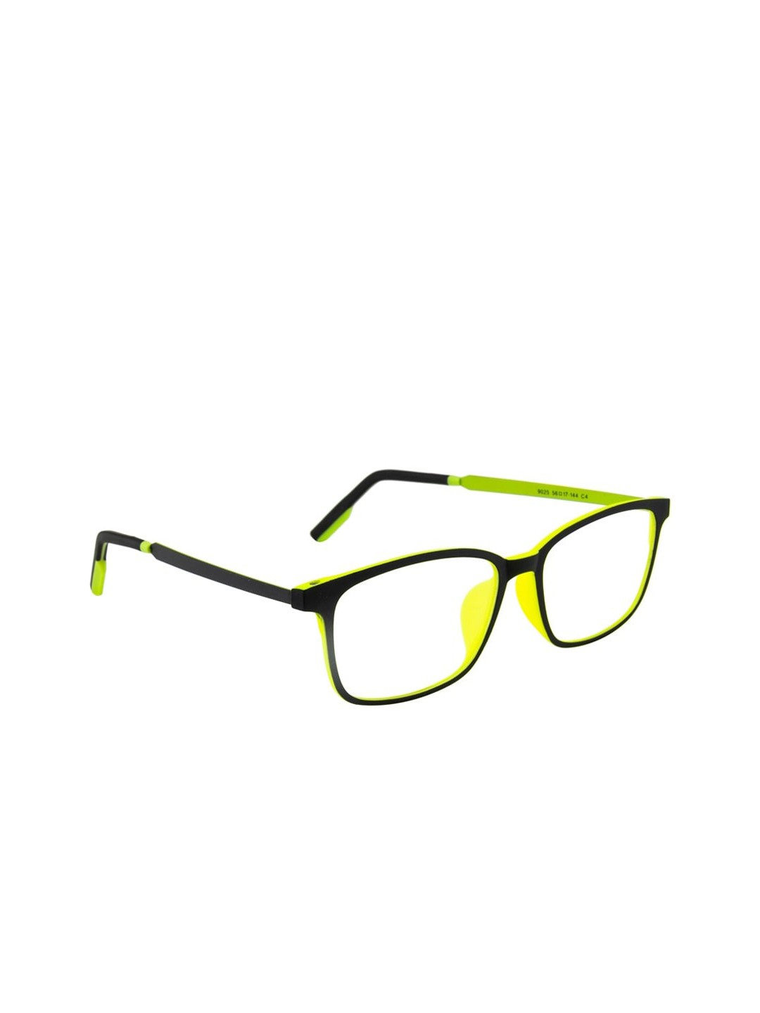 

Ted Smith Unisex Black & Lime Green Solid Full Rim Wayfarer Frames TS-J9025_C4