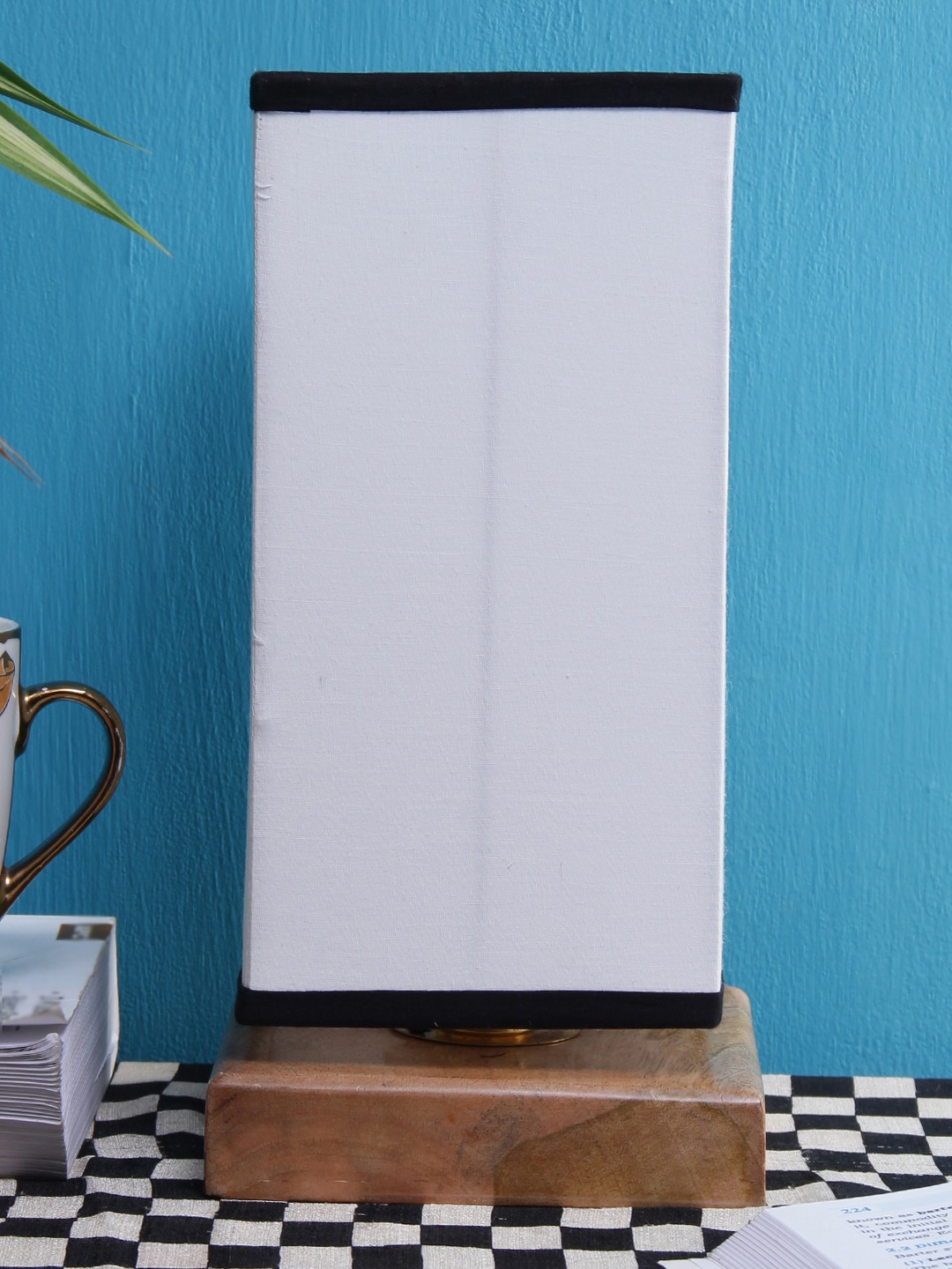 

Devansh White & Black Solid Traditional Column Lamp