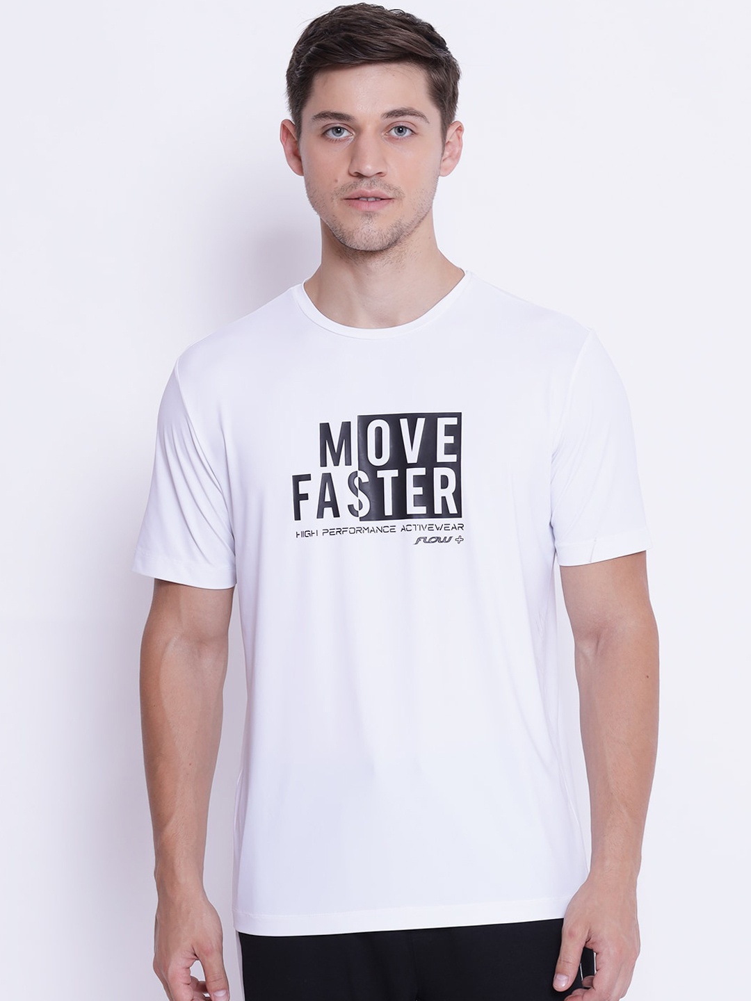 

Red Tape Men White Printed Round Neck T-shirt
