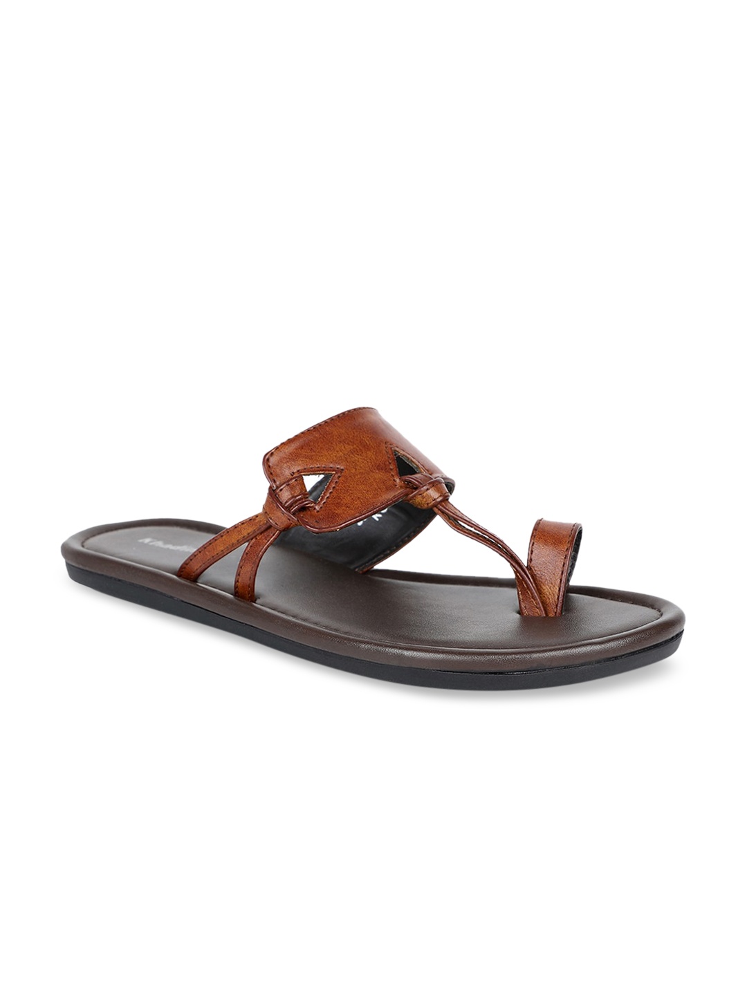 

Khadims Men Tan Brown Comfort Sandals