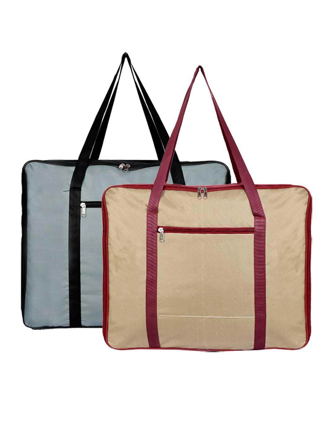 

Kuber Industries Set of 2 Solid Foldable Underbed Storage Organisers, Beige