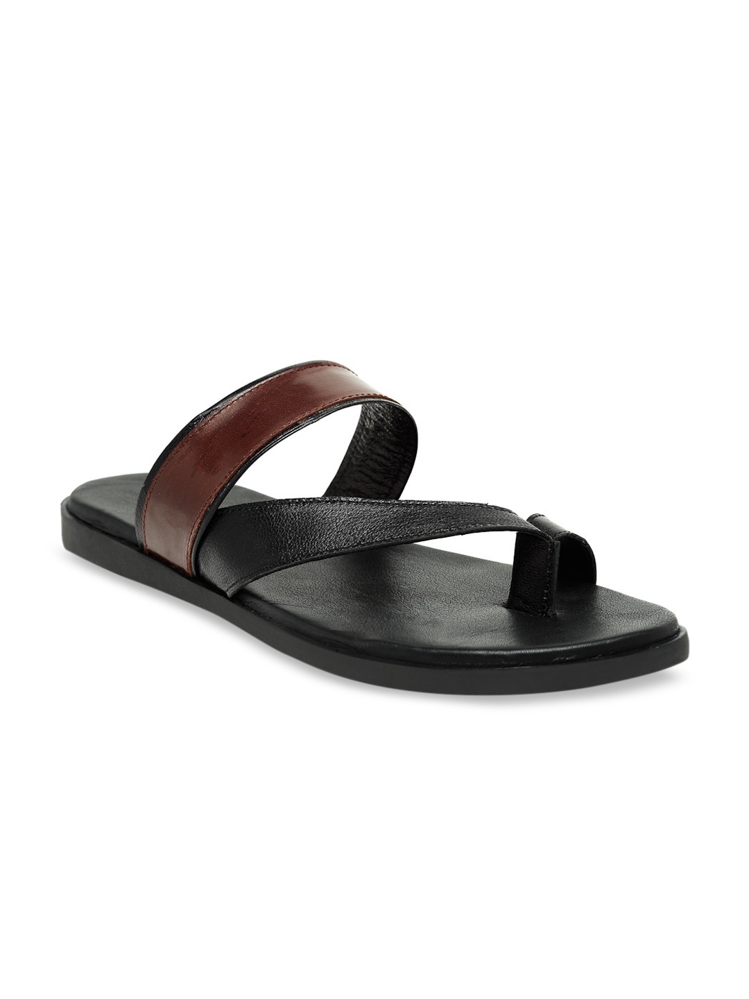 

BEAVER Men Black & Brown Comfort Sandals