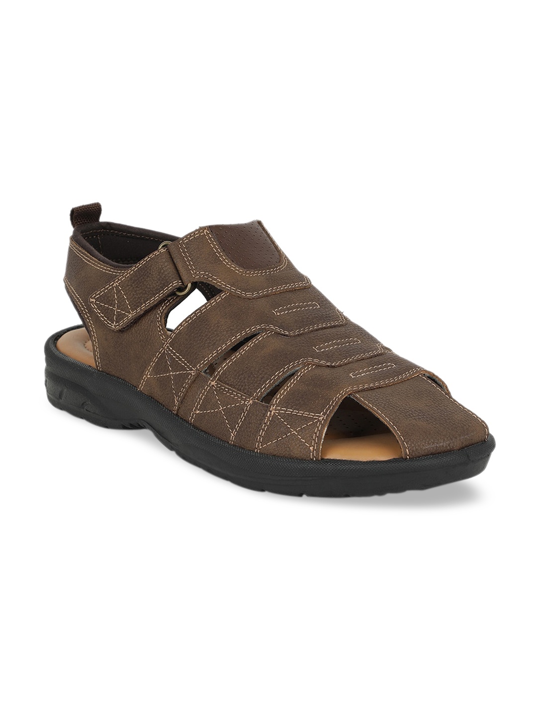 

Bata Men Brown & Black Fisherman Sandals