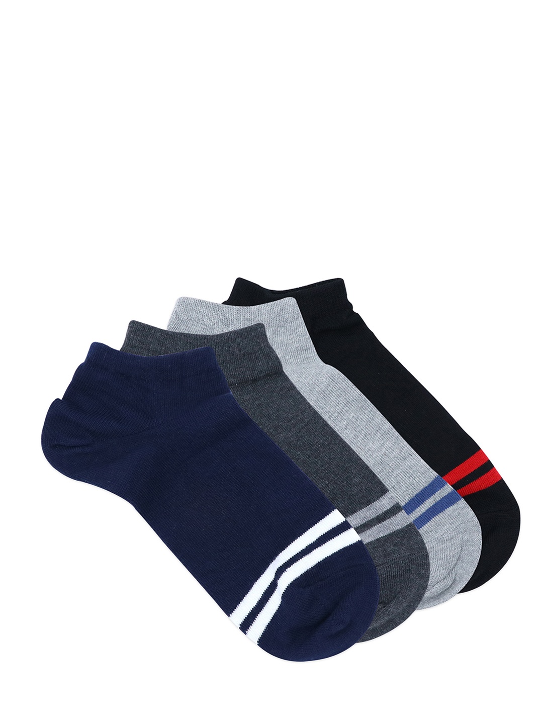 

Balenzia Men Pack Of 4 Assorted Ankle-Length Socks