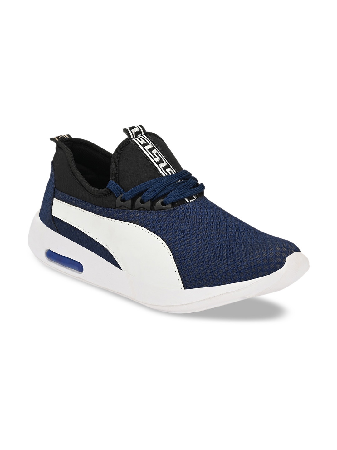 

Ferraiolo Men White & Navy Blue Colourblocked Sneakers Casual Shoes