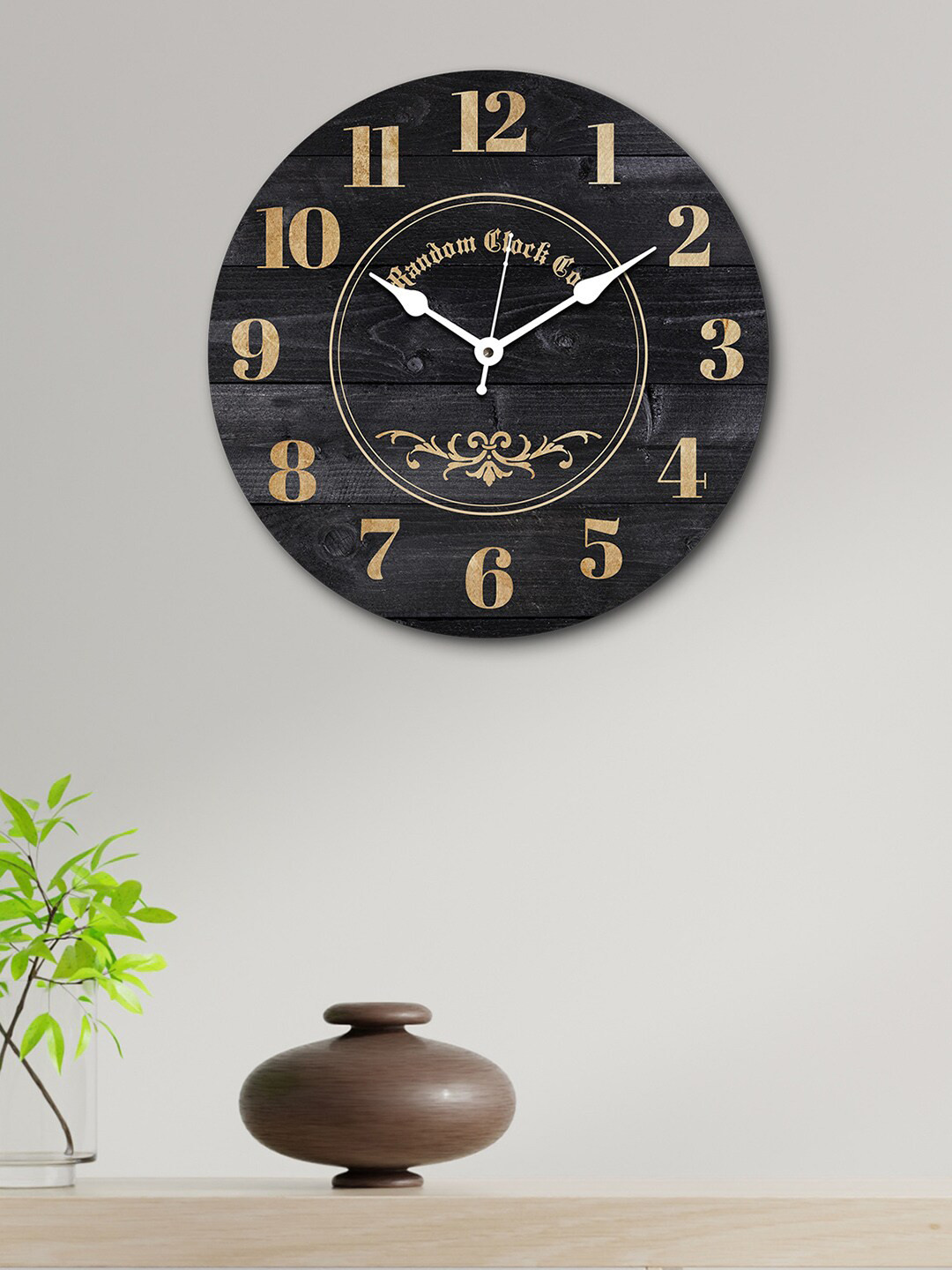 

RANDOM Charcoal Round Printed 11.5 Inch Analogue Wall Clock