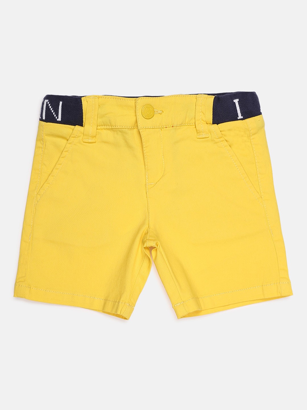 

Chicco Boys Yellow Solid Regular Fit Regular Shorts