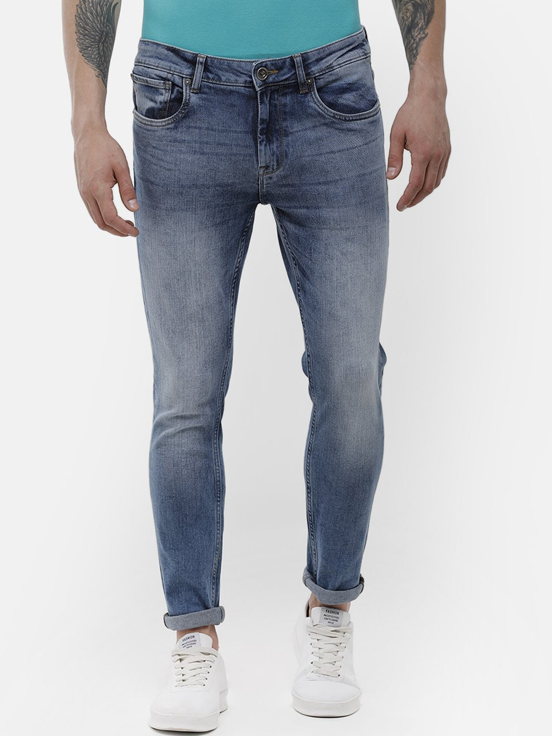 

Voi Jeans Men Blue Skinny Fit Mid-Rise Clean Look Jeans