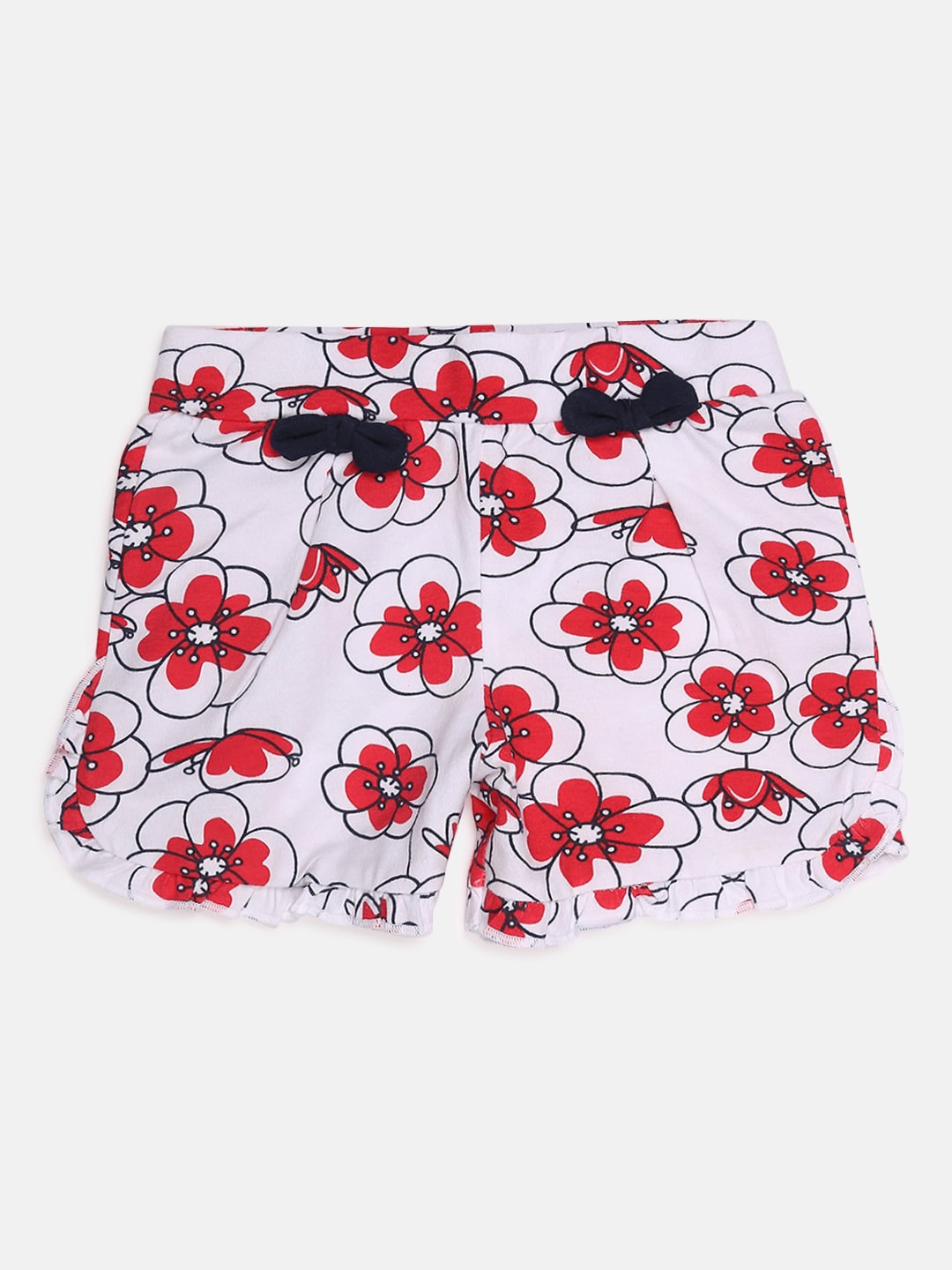 

Chicco Infant Girls White Floral Printed Regular Fit Hot Pants
