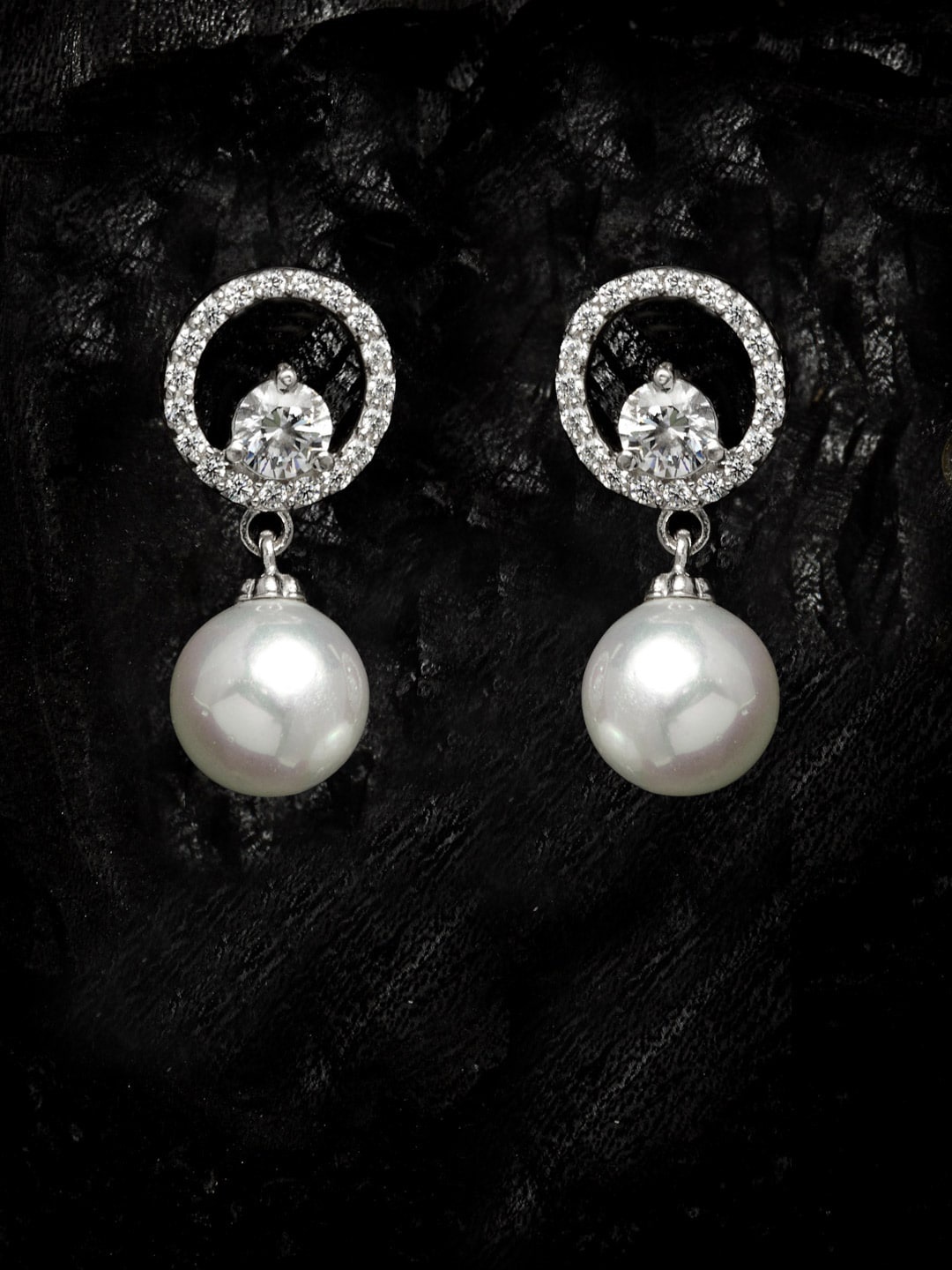 

Clara Silver-Toned Contemporary Drop Earrings