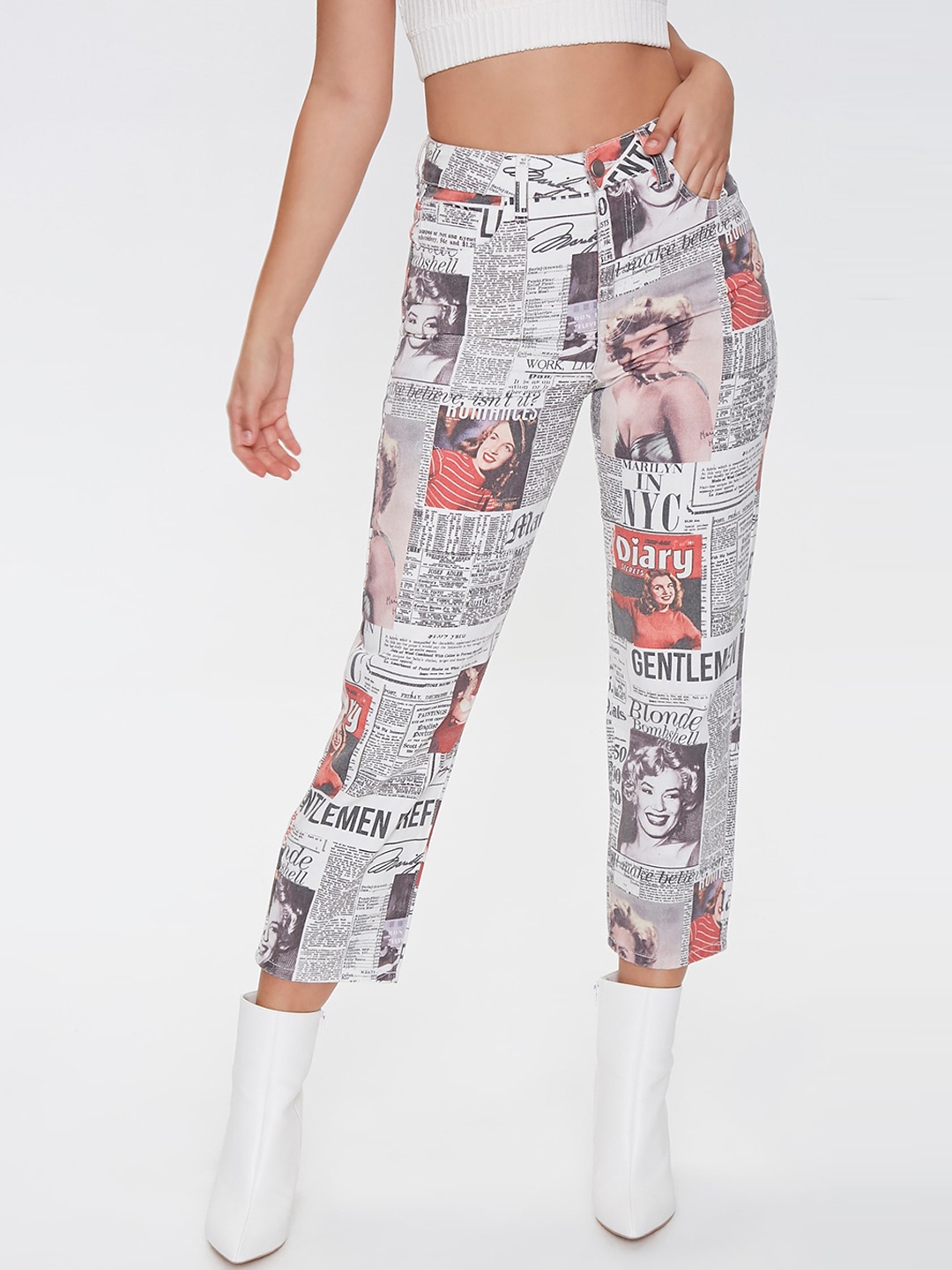 

FOREVER 21 Women Multicoloured Regular Fit Jeans, Multi