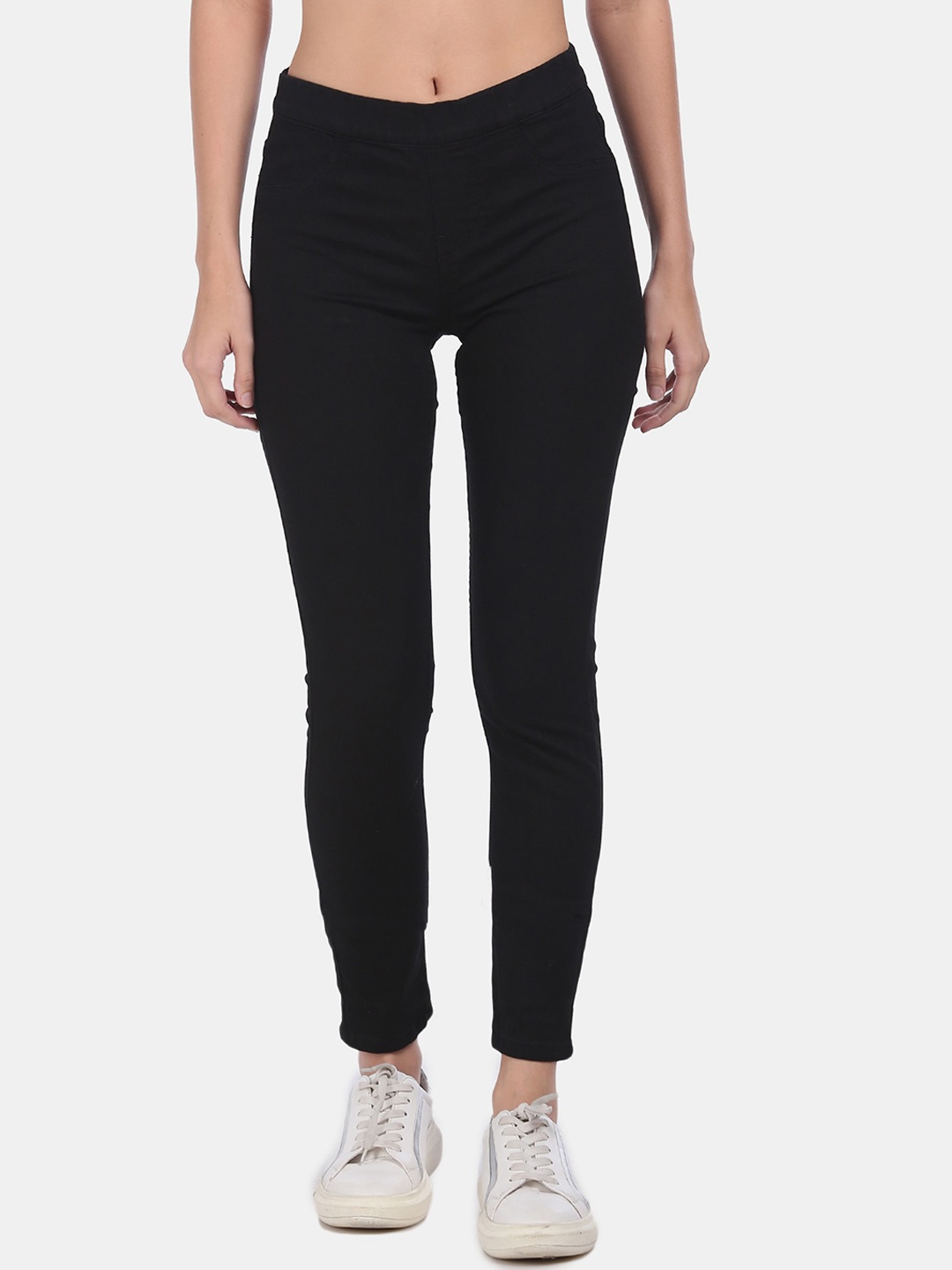 

Cherokee Women Black Solid Slim-Fit Denim Jeggings