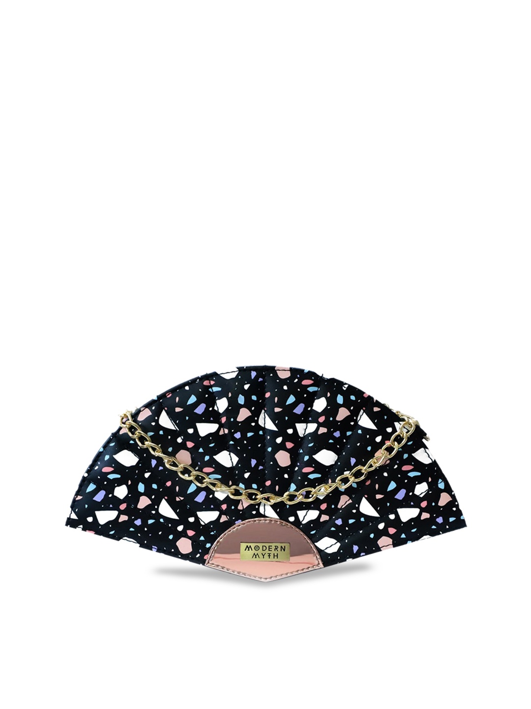 

MODERN MYTH Black Printed Handheld Bag