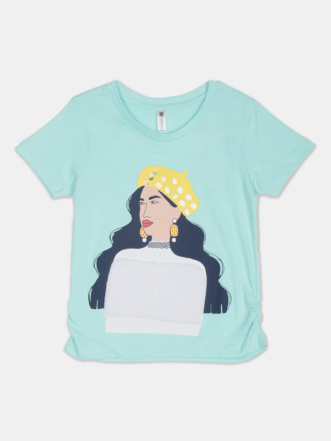 

Cherokee Girls Blue Printed Round Neck T-shirt
