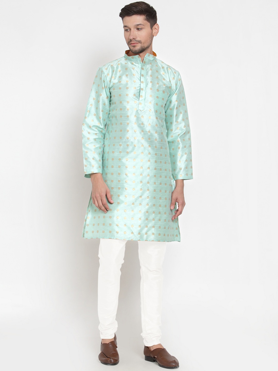 

KLOTTHE Men Green Ethnic Motifs Kurta