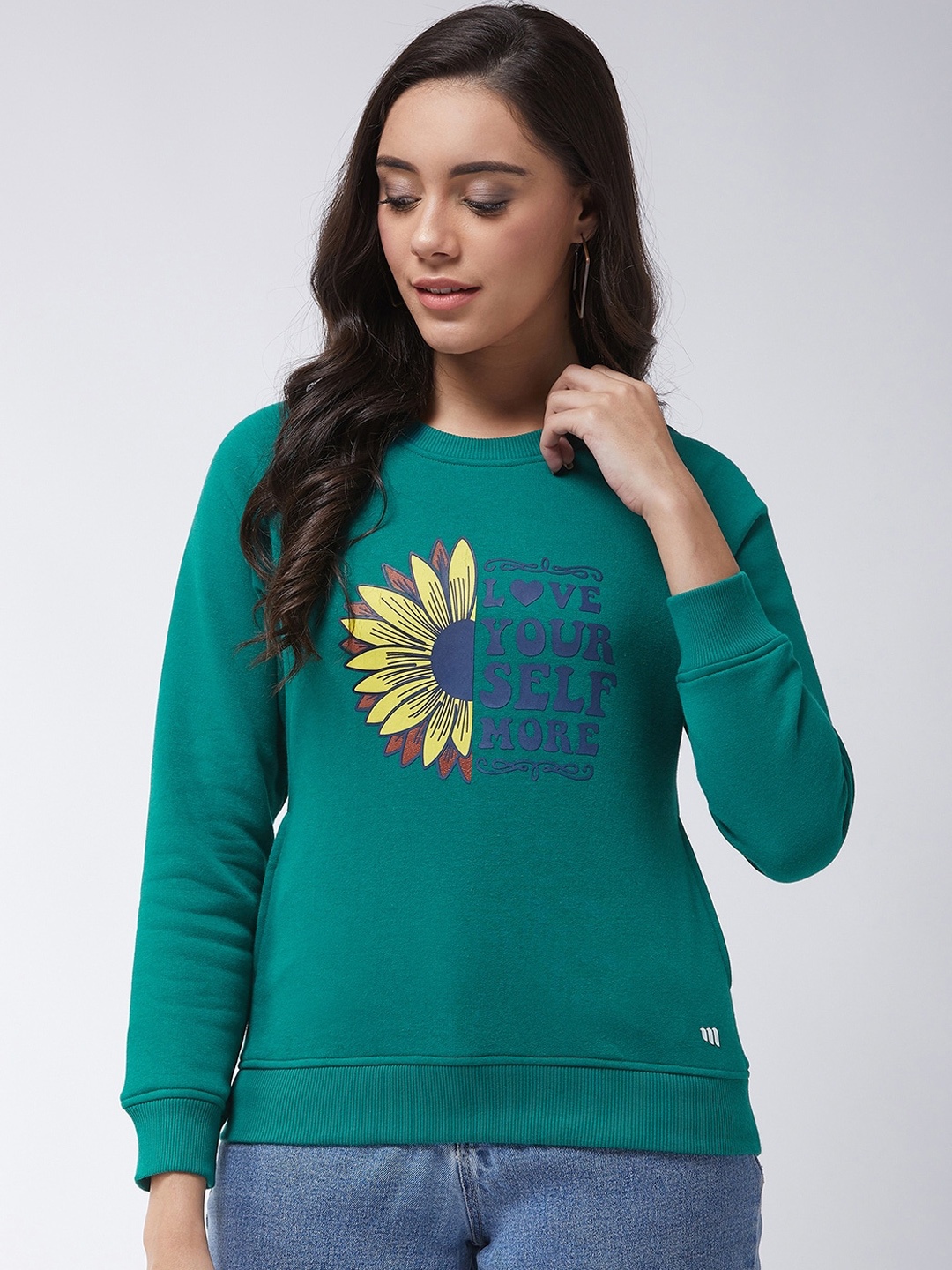 

Modeve Women Green Printed Sweatshirt