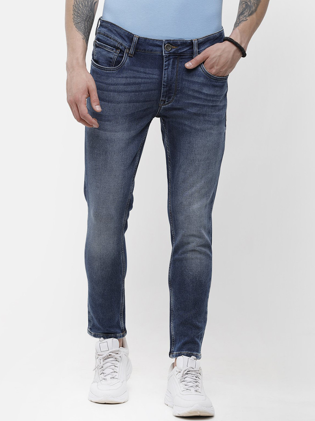 

Voi Jeans Men Blue Skinny Fit Mid-Rise Clean Look Jeans