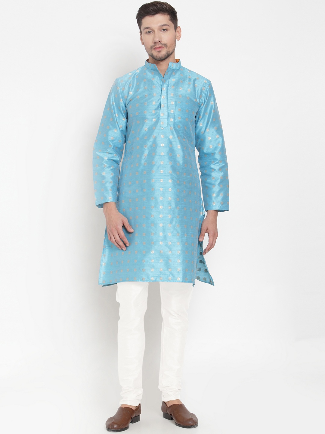 

KLOTTHE Men Blue Ethnic Motifs Kurta
