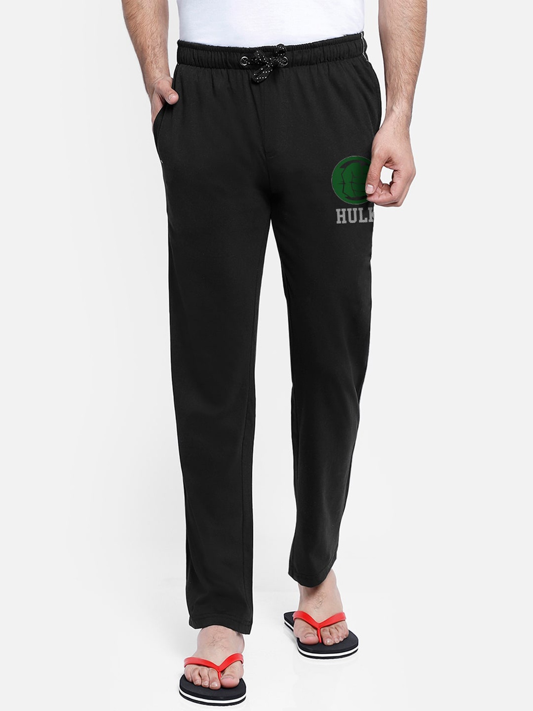 

Free Authority Men Black Hulk Printed Lounge Pants