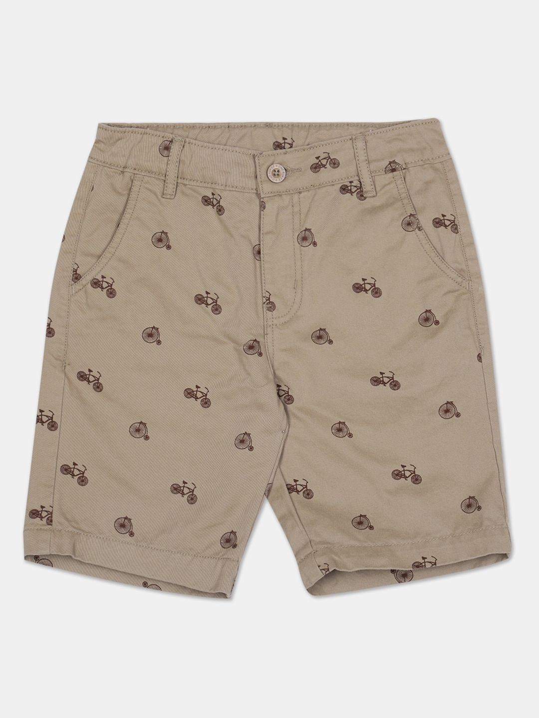 

Cherokee Boys Khaki Printed Regular Fit Cotton Shorts