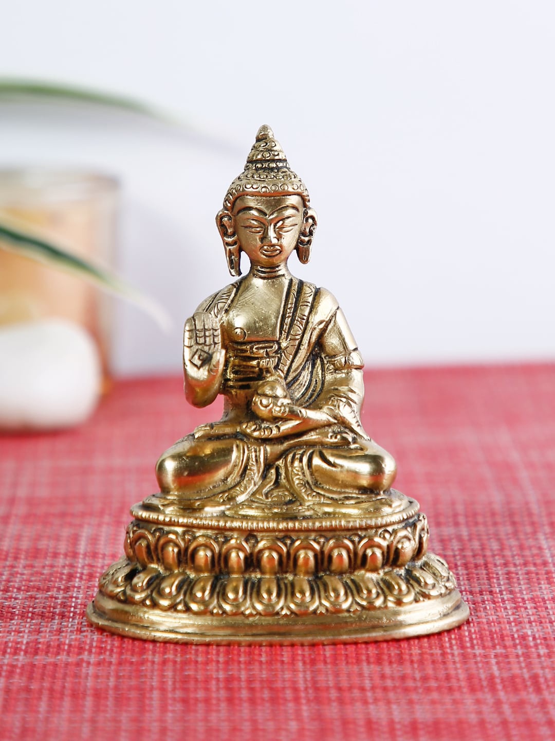 

CraftVatika Gold-Toned Lord Buddha Idol Showpiece