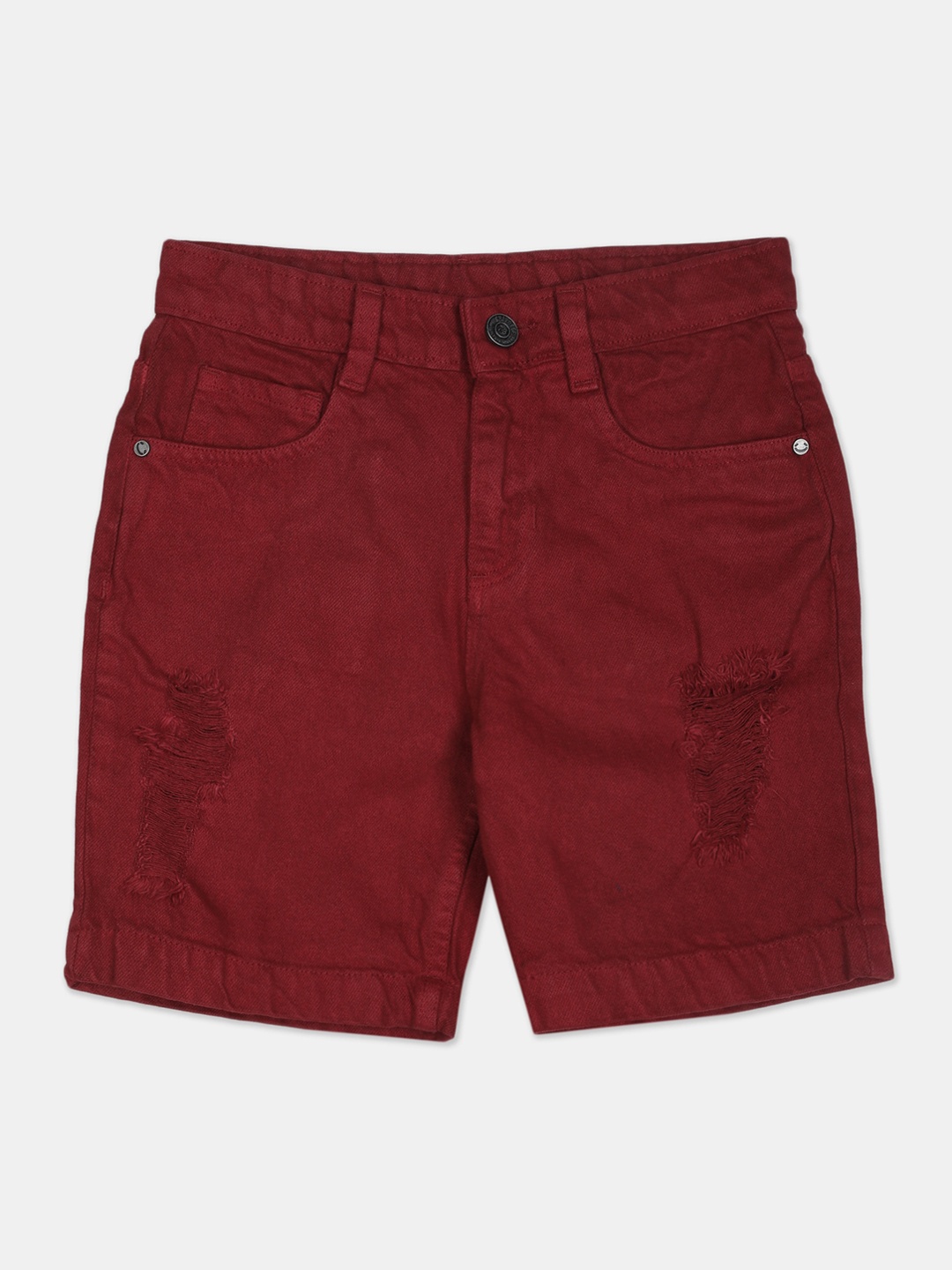 

Cherokee Boys Maroon Solid Regular Shorts