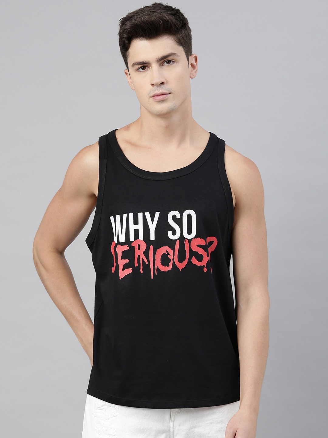

Bushirt Men Black Printed Scoop Neck T-shirt