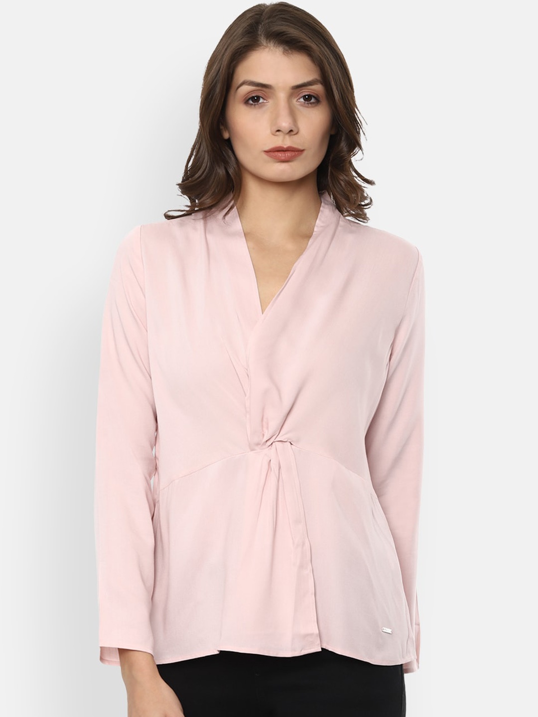 

Van Heusen Woman Pink Cinched Waist Top