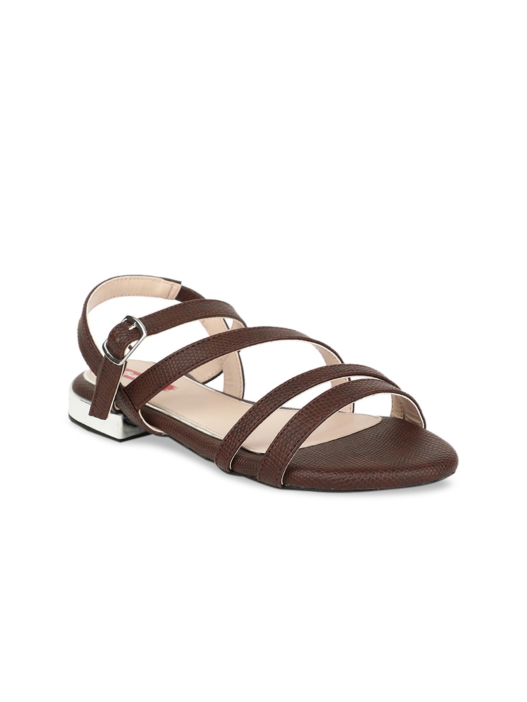 

Bata Women Brown Solid Open Toe Flats