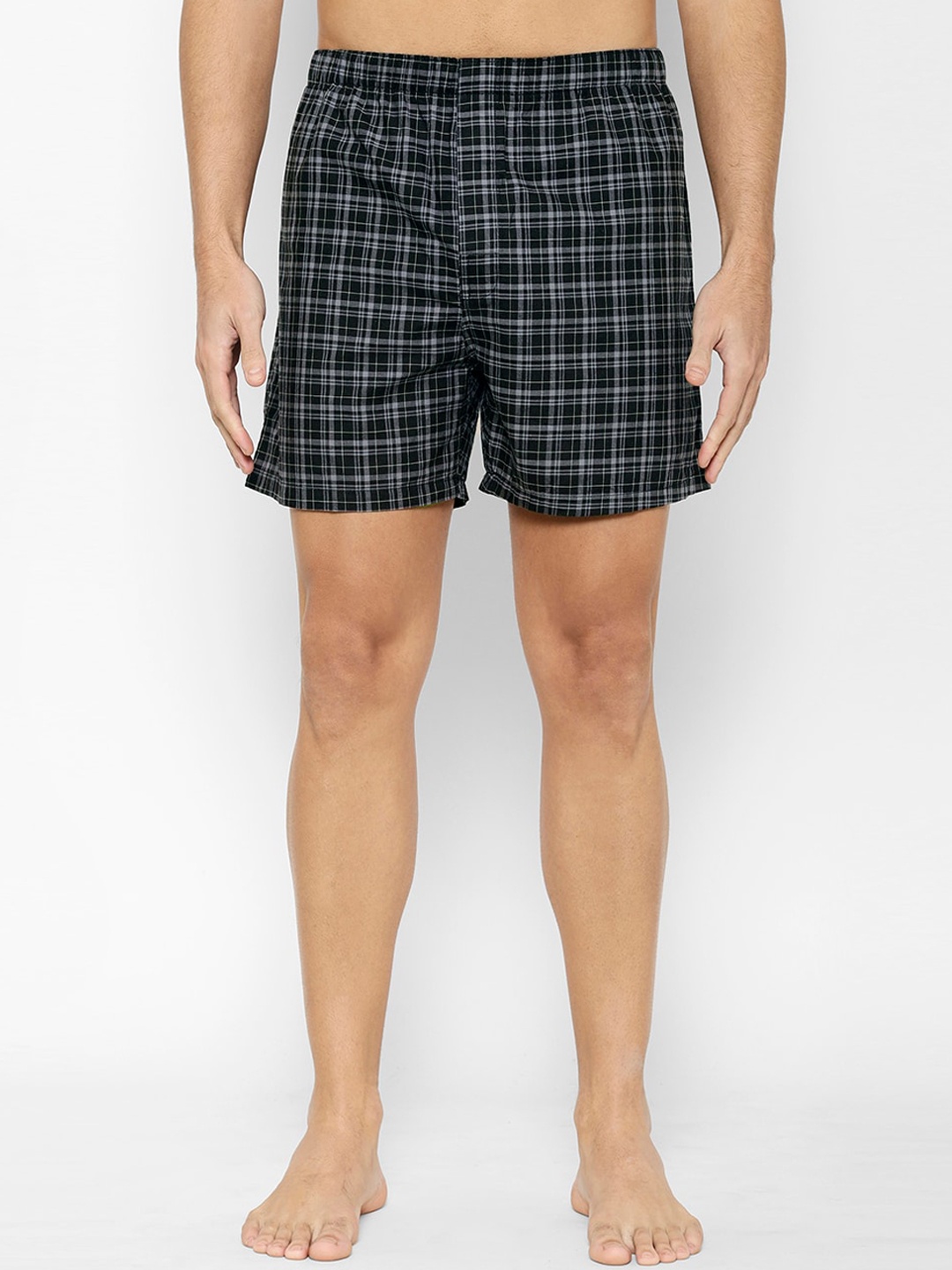 

XYXX Men Black & White Checked Boxers XYBOX43