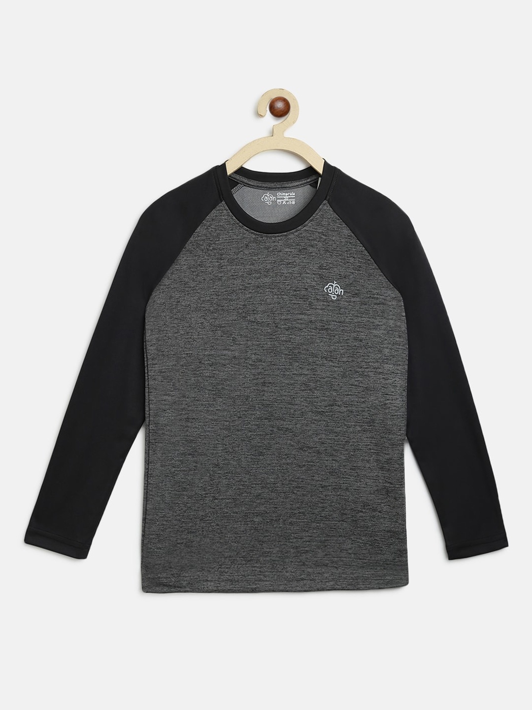 

CHIMPRALA Boys Grey Solid Round Neck Sports T-shirt