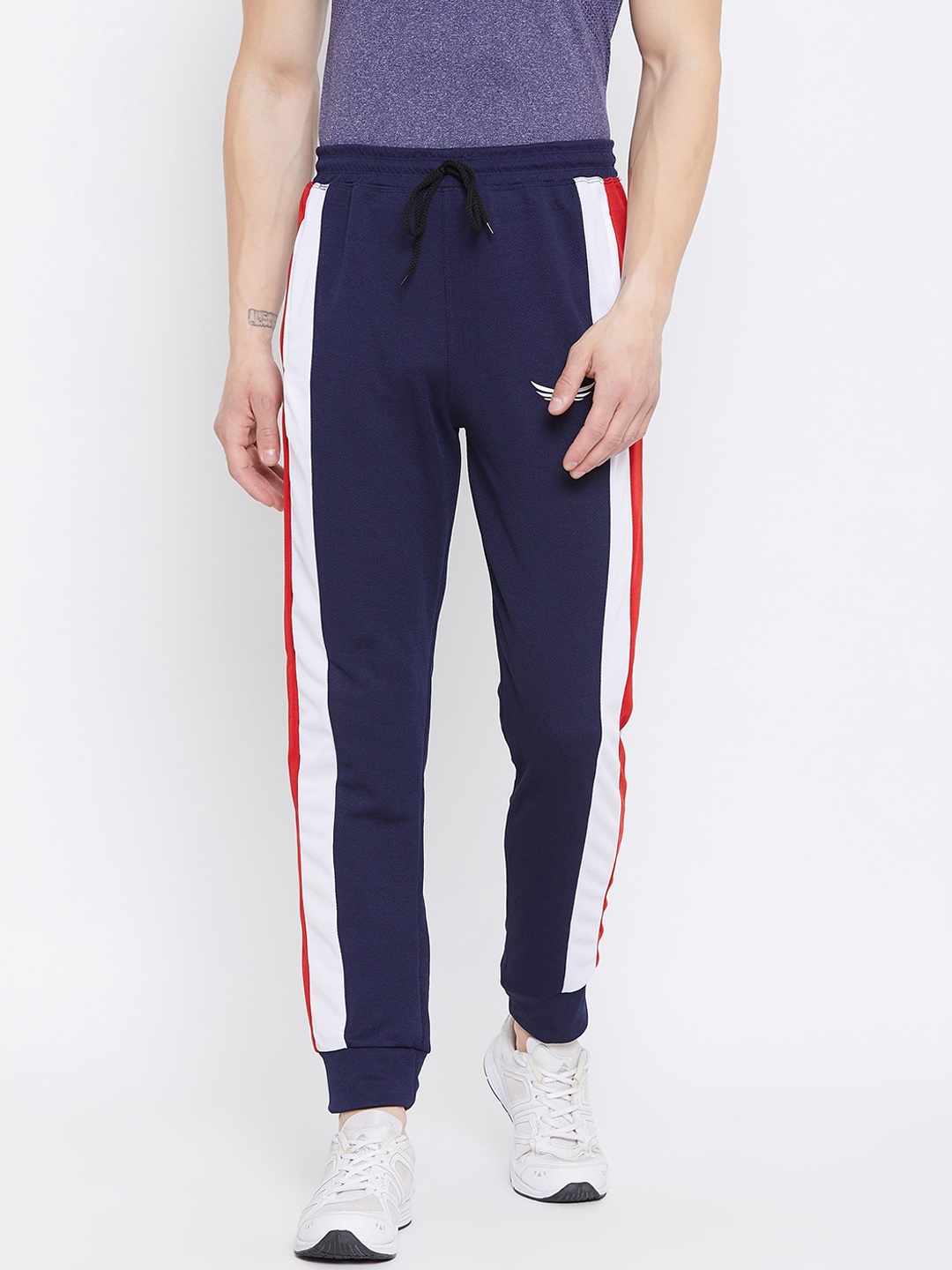 

Crease & Clips Men Navy Blue Solid Straight-Fit Joggers