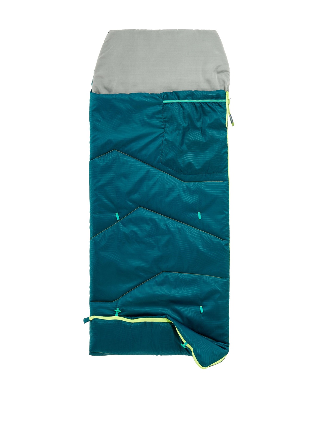 

Quechua By Decathlon Kids Blue & & Grey Striped Sleeping Bag