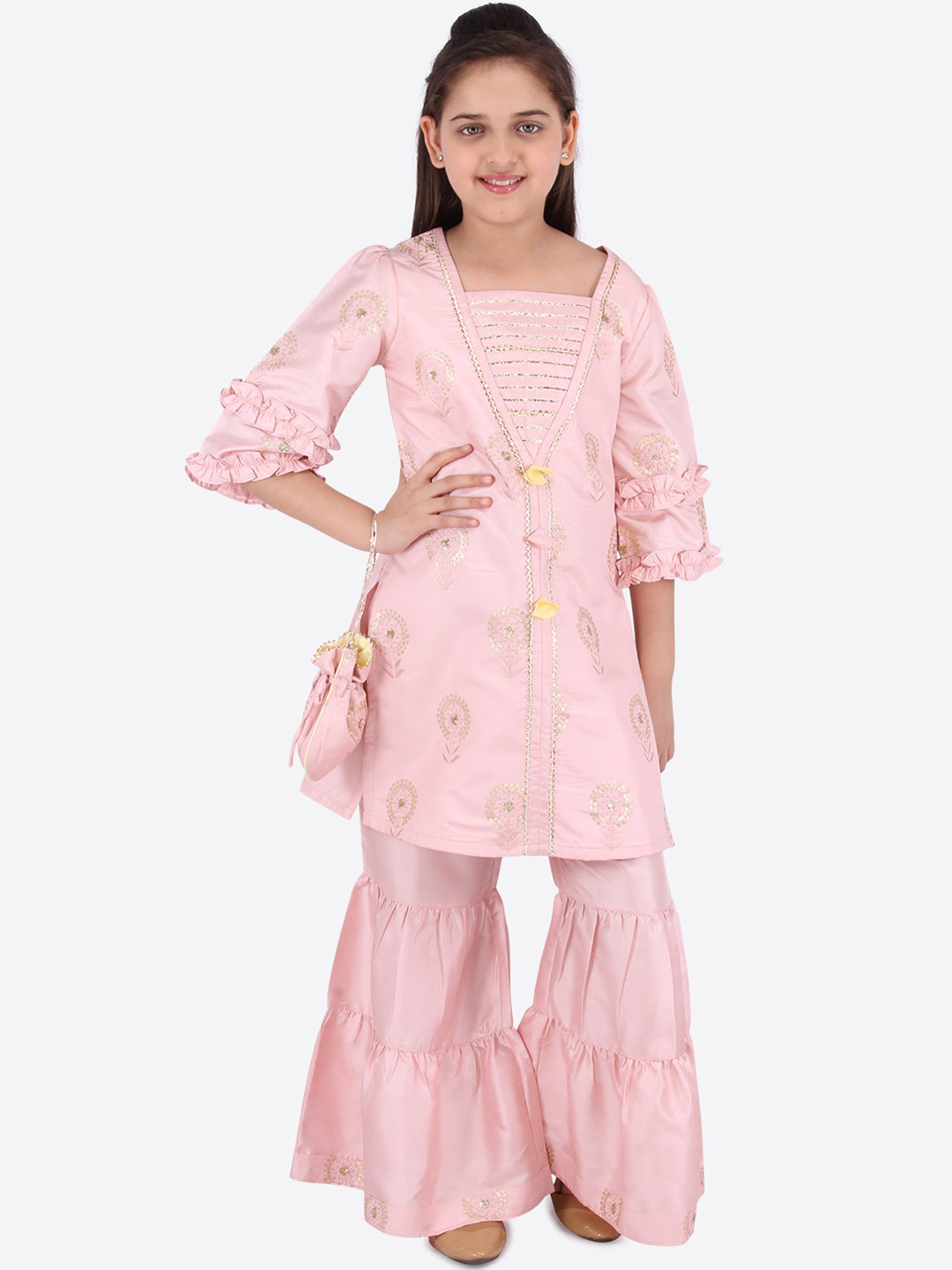 

CUTECUMBER Girls Pink Ethnic Wear