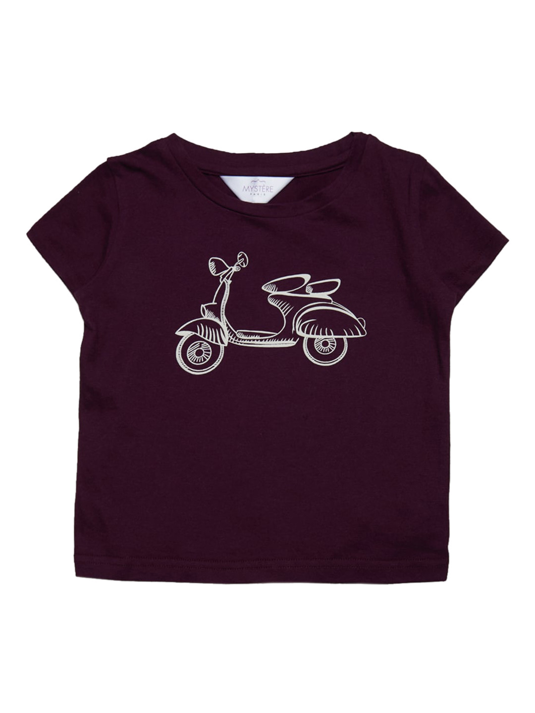 

Mystere Paris Girls Lavender Printed V-Neck T-shirt