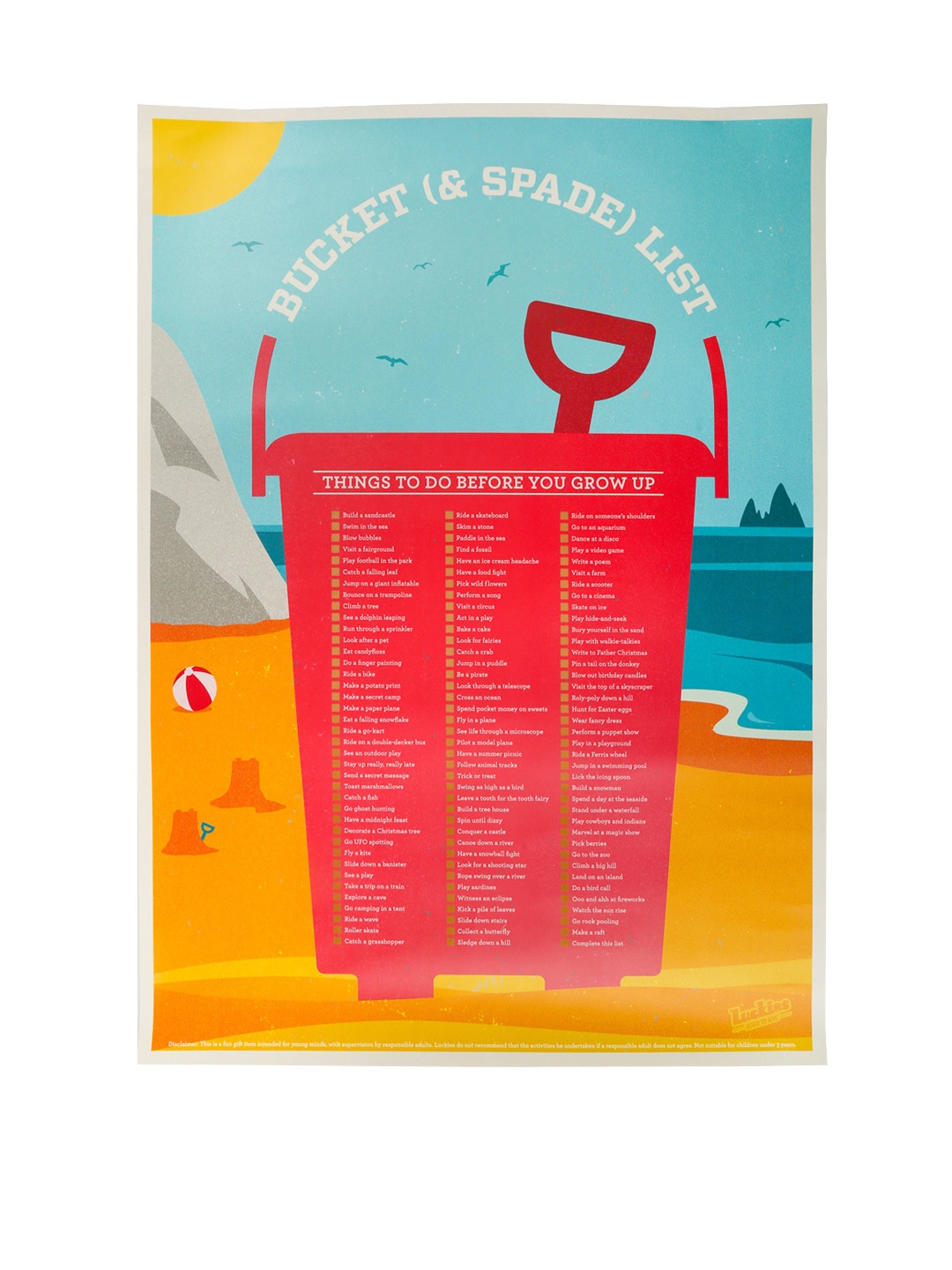 

Bigsmall Mustard Yellow & Blue Bucket and Spade Scratch Poster Wall Art