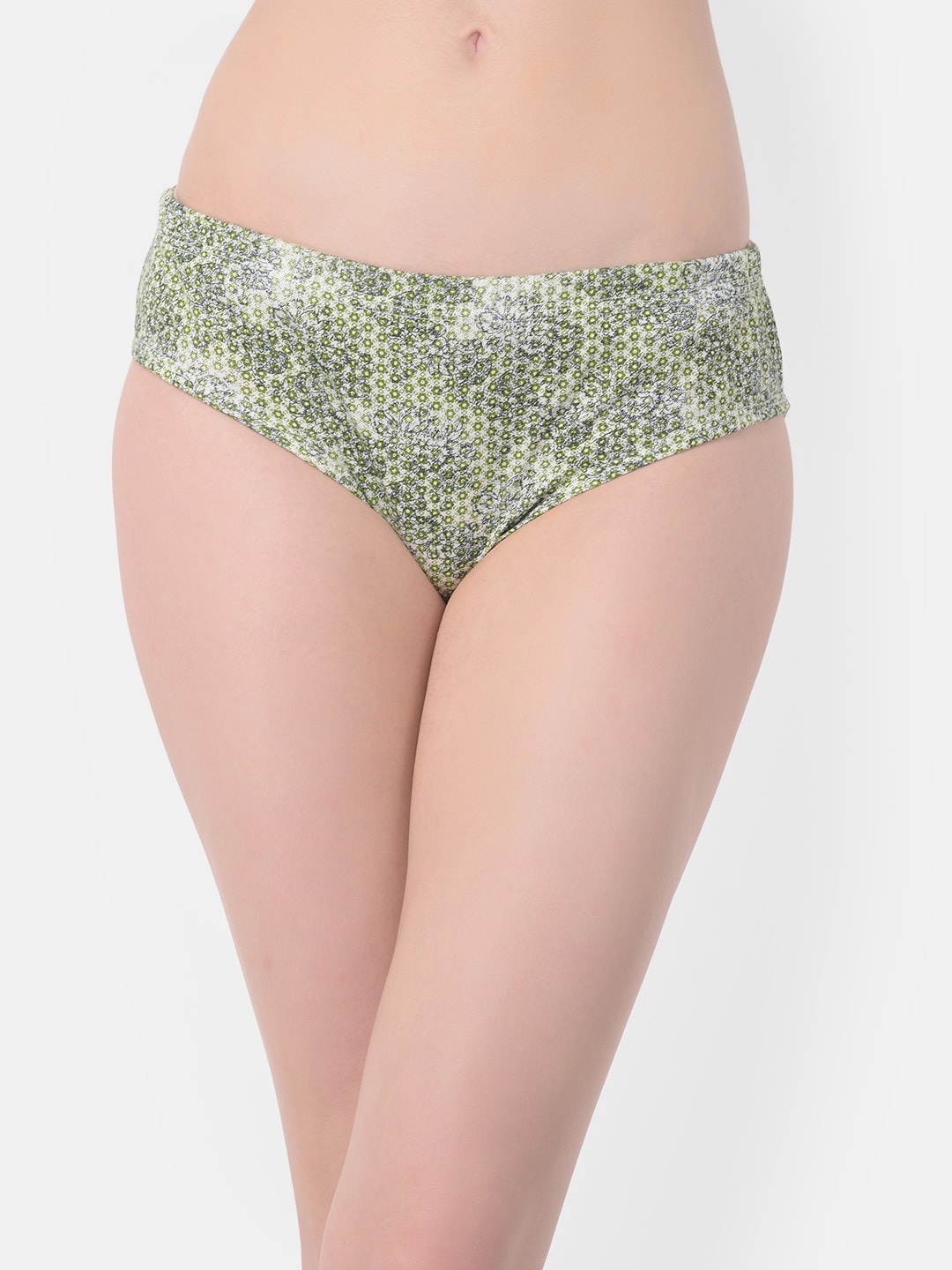 Clovia Women Green & White Printed Hipster Briefs PN3227Q173XL