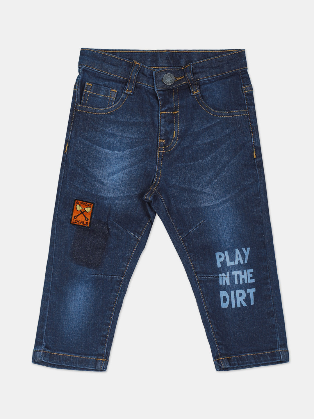 

Donuts Boys Blue Regular Fit Mid-Rise Clean Look Jeans