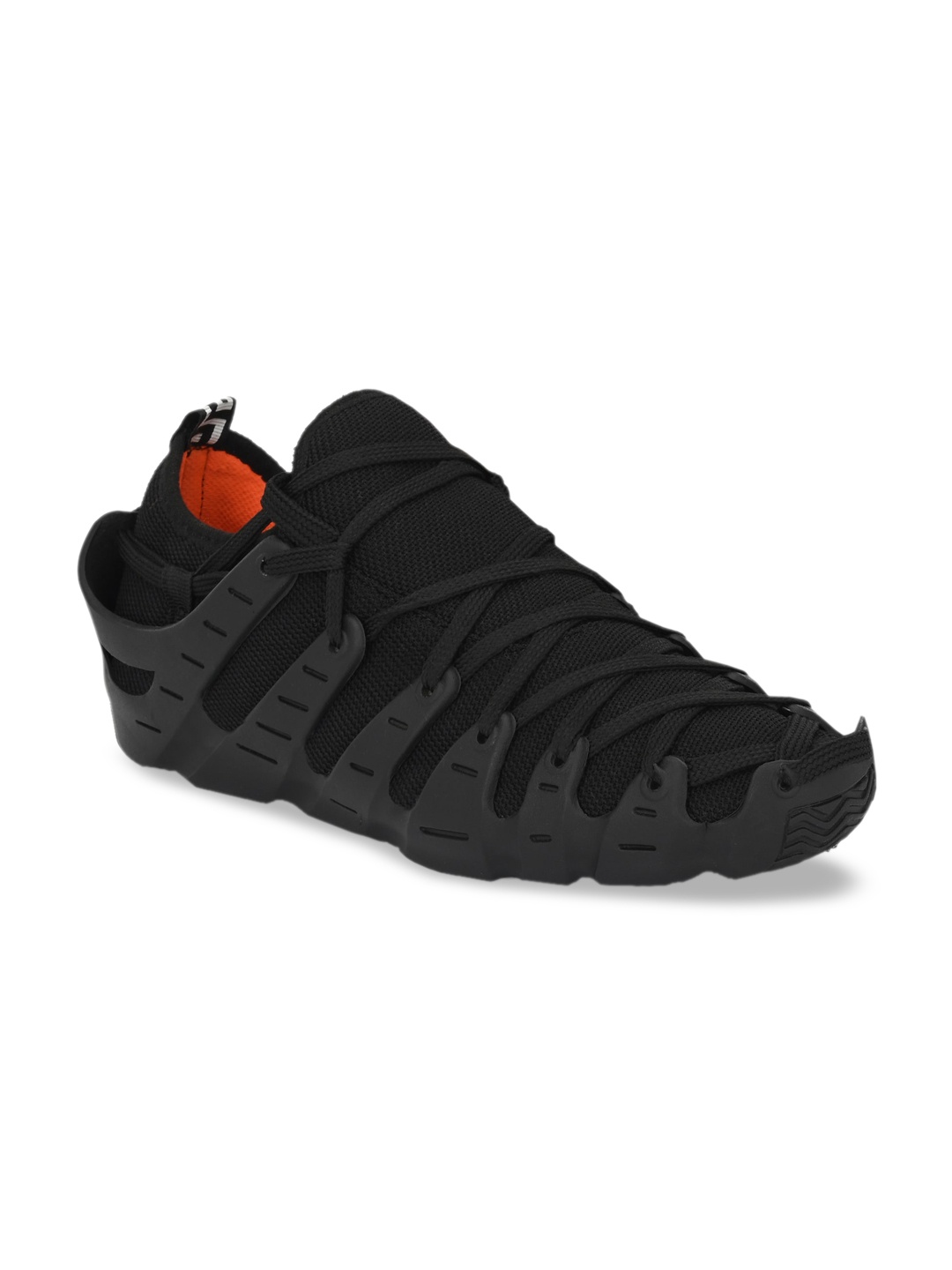 

BUCIK Men Black Woven Design Slip-On Sneakers