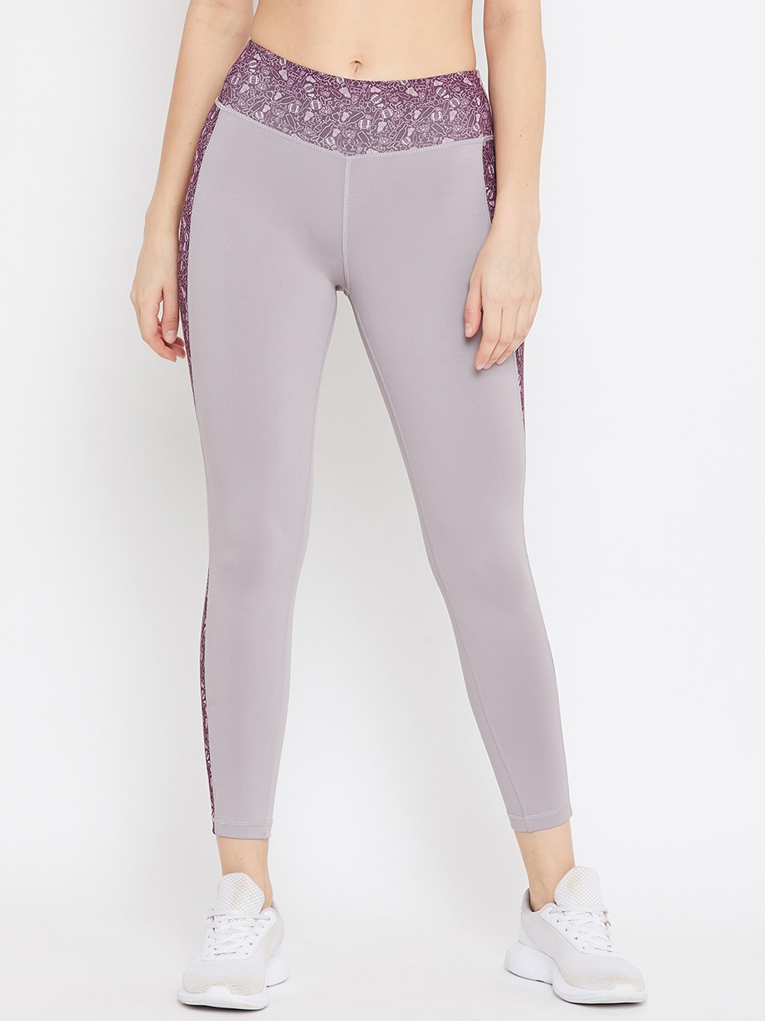

JUMP USA Women Grey Solid e-Dry Training Tights