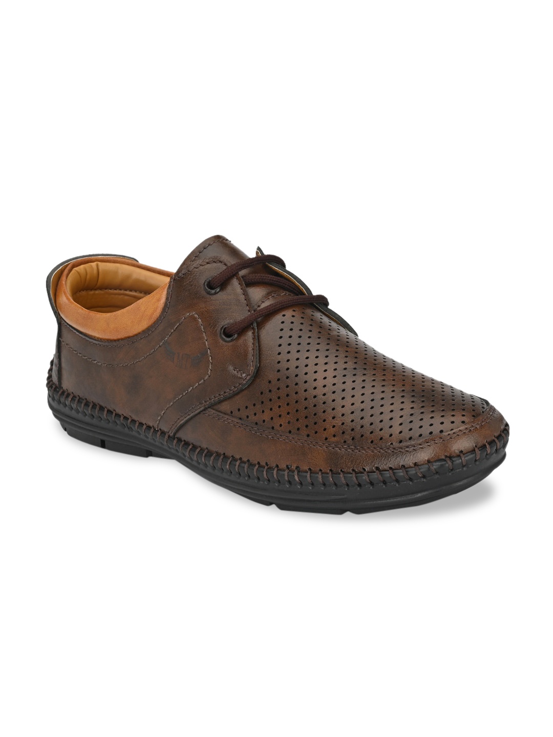 

Mactree Men Coffee Brown Perforated Derbys