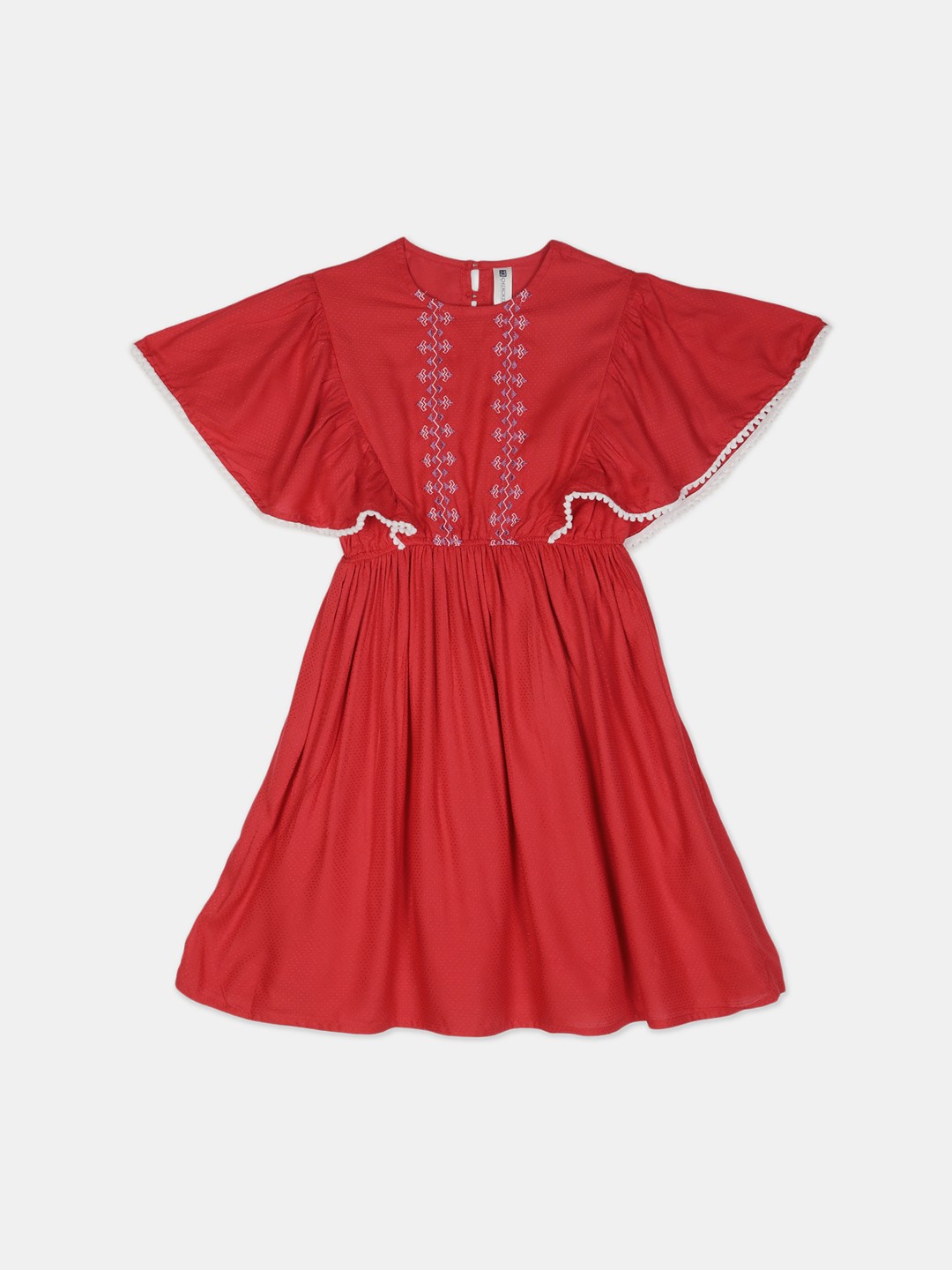 

Cherokee Girls Red Solid Fit and Flare Dress