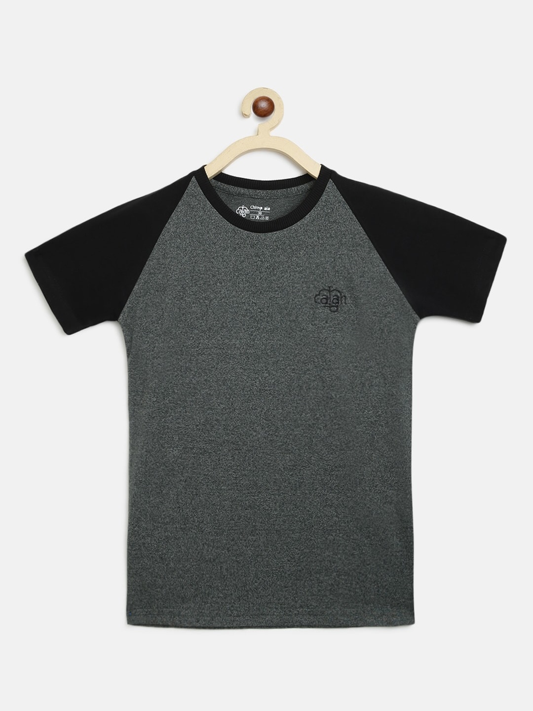 

CHIMPRALA Boys Green Solid Round Neck Sports T-shirt