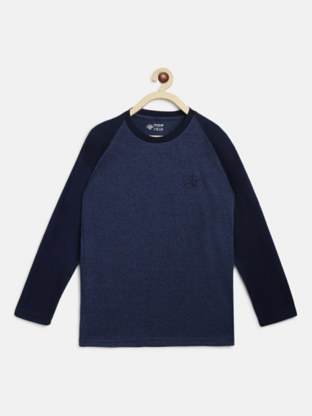 

CHIMPRALA Boys Navy Blue Solid Round Neck Sports T-shirt