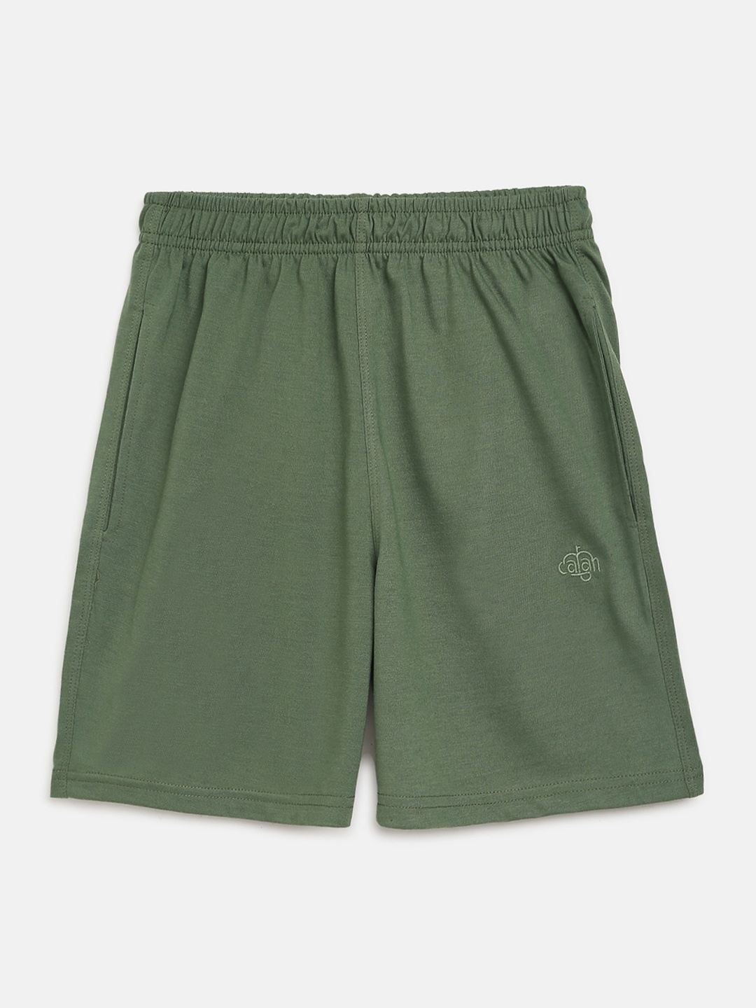 

CHIMPRALA Boys Green Solid Regular Fit Regular Shorts