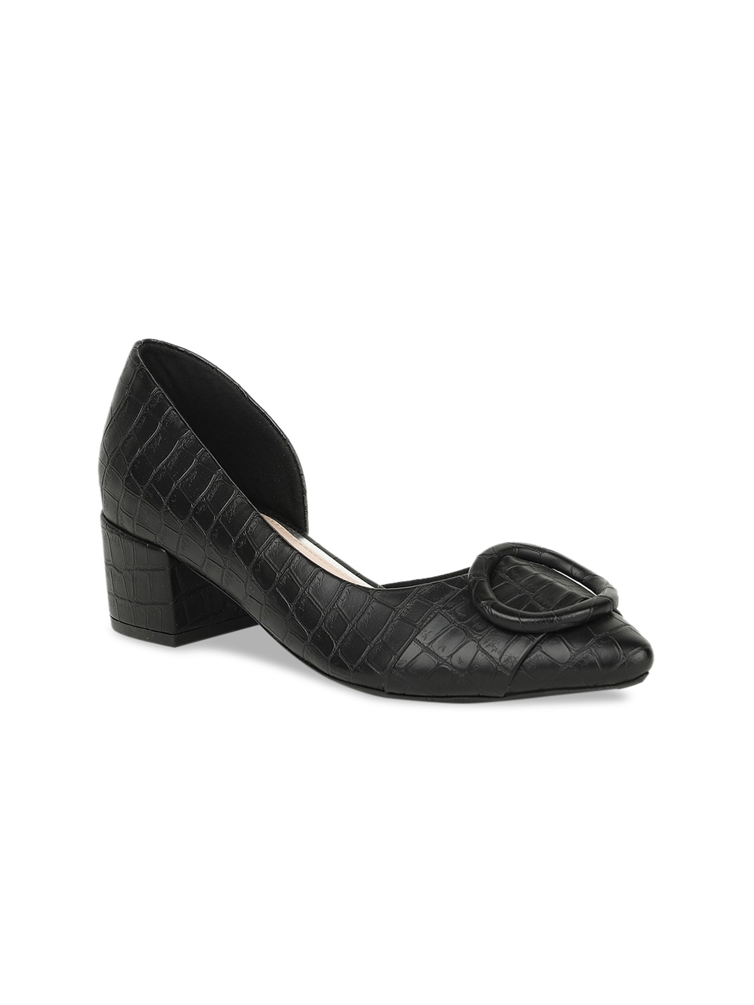 

Bata Women Black Textured Pumps